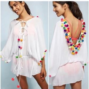 Sundress LuLu Rainbow 🌈 Pom Pom Beach Cover-Up